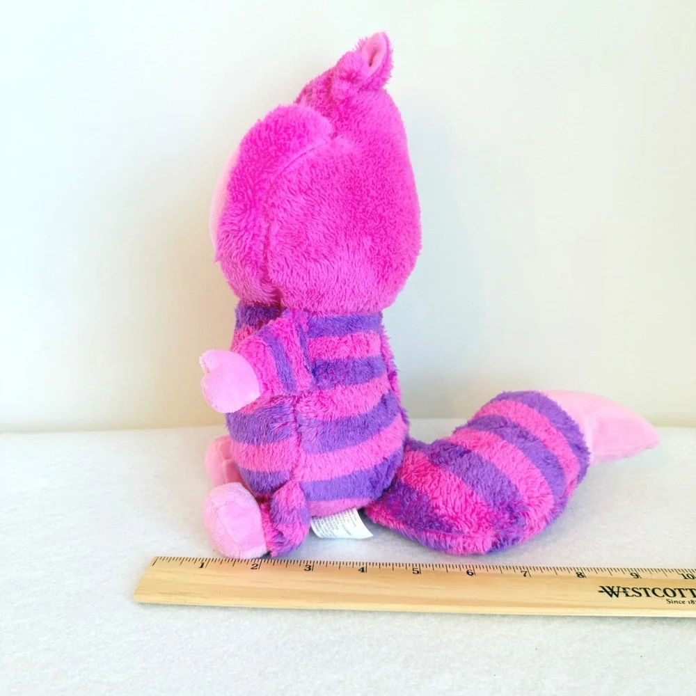 Disney Alice in Wonderland Cheshire Cat Plush Pink Purple Striped 10 Inch Toy